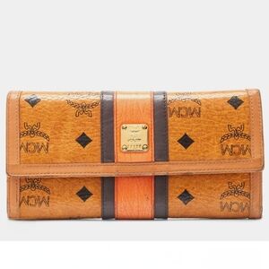 MCM Cognac Leather Wallet.
